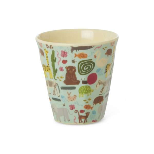 Klein Kinderbeker - Mint - Wildlife Print